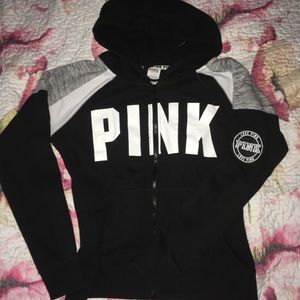 Victoria Secret Pink zip up hoodie colorblock